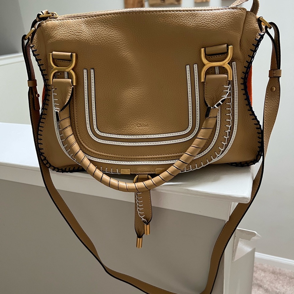 Chloe Marcie whipstitched color block bag $2550 from Saks